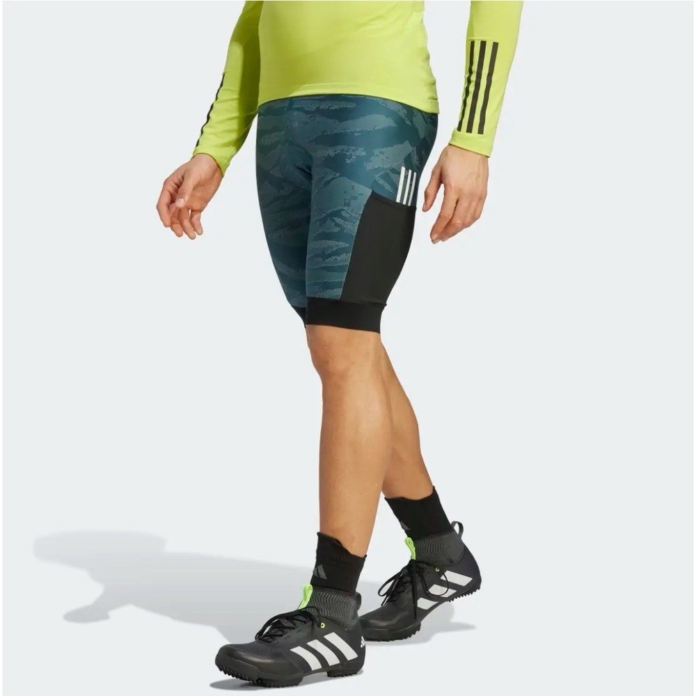 MSRP $180 Adidas IB6871 The Gravel Men's Cycling Shorts Color Green Size Small